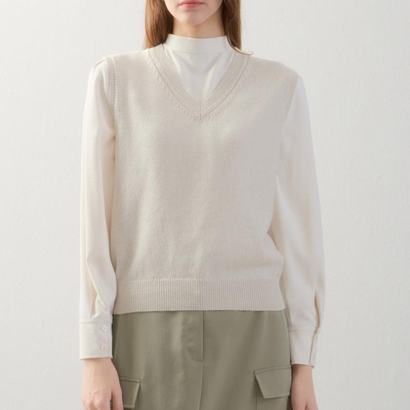  She S miss базовый трикотажный жилет с V-образным вырезом SSkVto12020 iV