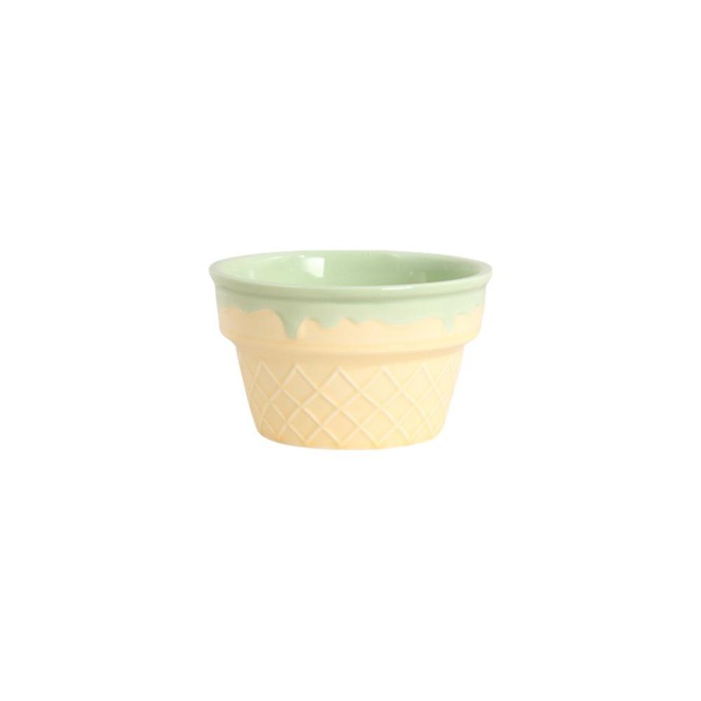 Ice Cream Shaped Ceramic Yogurt Bowl Cream Colored Dining Plate Minimalist Breakfast Plate Cafe