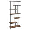 Bookcase, 6-Tier Bookcase, Geometric Display Shelf, Standing Storage Shelf, 30 X 80 X 180 Cm, For Gabi