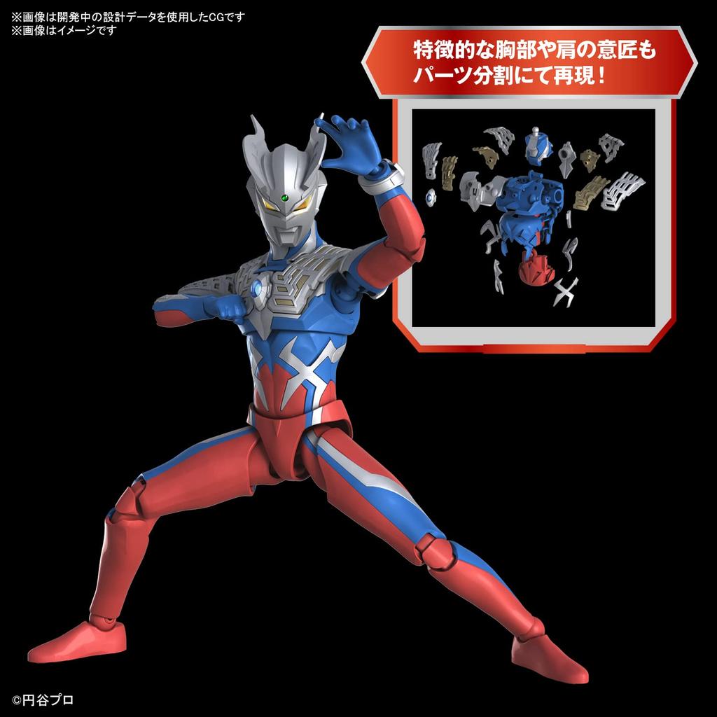 Стандартная пластиковая модель Ultraman Zero с цветовой маркировкой роста
