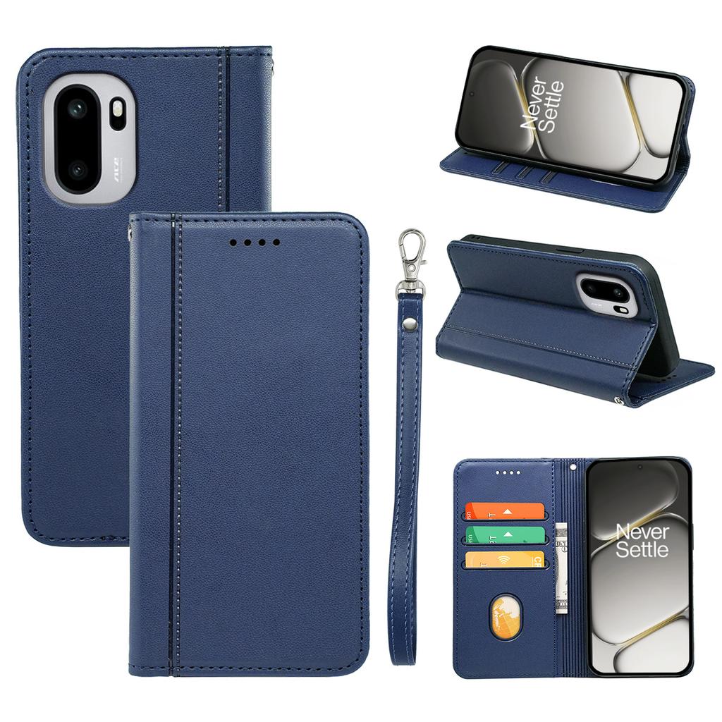 Для OnePlus 15R 5G/Ace 6T 5G/Ace 6 5G Кошелек-чехол с магнитной застежкой, чехол для телефона из ПУ-кожи с ремешком на запястье