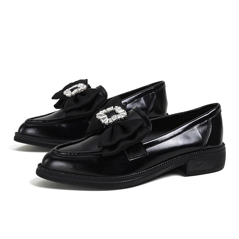 Модные туфли с острым носком, женские, шелковые, с бантом и стразами, оксфорды, женские, на низком толстом каблуке, плоские кроссовки, женские, офисные, нарядные, лоферы