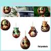 Cartoon Dragon Egg Car Hanging Decoration Christmas Tree Ornament Gift Acrylic/glass Material Cartoon Style Multiple Color Options Interior Car Decor