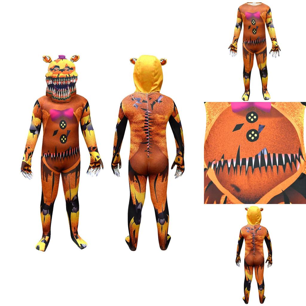 Детский костюм на Хэллоуин в стиле Five Nights At Freddy's, сиамский костюм для косплея из мягкой ткани молочный шелк