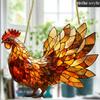 1 Piece Eye-catching Rooster 2D Acrylic Pendant, Perfect for Garden Decoration, Adding Farmhouse Charm To The Kitchen and Porch