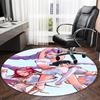 1pc KPop Demon Hunters5 Print Round Carpet Chair Round Carpet Suitable for Bedroom Living Room Home Decorative Carpet
