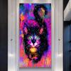 Modern Graffiti Color Animal Cute Cat Poster and Prints Canvas Painting Wall Art Picture for Living Kids BedRoom Home Decoration No Frame