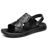 Fashion Men Cowhide Sandals Men's Genuine Leather Summer Outside Wear New Trend Beach Casual Non-slip Dual-use Sandals D222