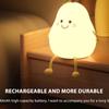 Cute Smile Pear Shape Silicone Led Night Light Usb Charging Color-changing Eye Protective Bedside