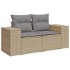 VidaXL Salon de Jardin avec Coussins 9 pcs, Canapés de Terrasse, Ensemble de Meubles de Patio, Mobilier d'Extérieur, Beige 3222848