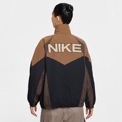 Женские куртки Nike Sportswear Женские Черные С воротником-стойкой Умеренные Другое