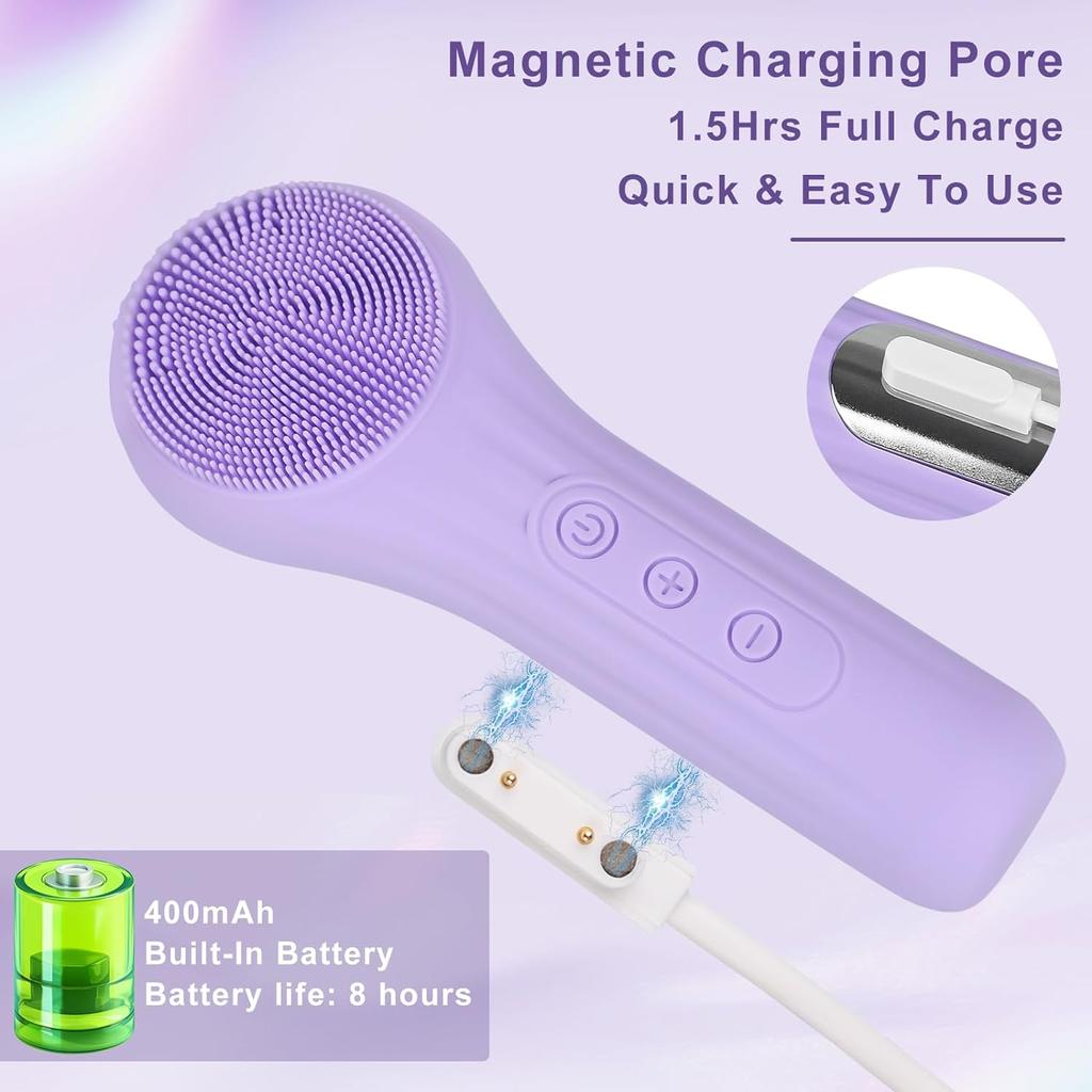 Sonic Водонепроницаемая щетка для очищения лица для мужчин и женщин Перезаряжаемая отшелушивающая электрическая щетка для очищения лица