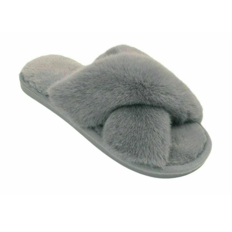 Женские пушистые тапочки для девочек, женские туфли без каблуков с открытым носком из искусственного меха, обувь без каблуков для женщин