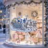 Removable Decorative Decals Static Glass Window Sticker Reusable Electrostatic PVC Decal with Old Man Girl Winter Wonderland Decorations Lamb