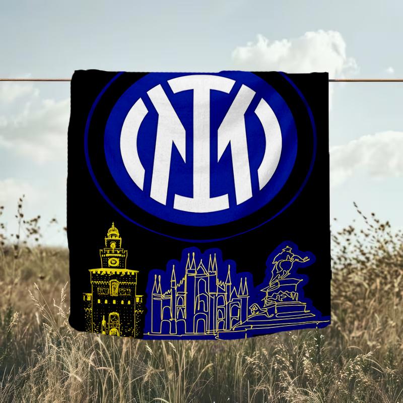 1PC F.C. Internazionale Milano Printed Soft Flannel Blanket Throw for Adult Bedroom Living Room Sofa Camping Travel Fan gifts Christmas Gifts