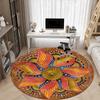 1pc Abstract Floral Design Chair Carpet for Office, Soft Comfortable Mat For Office, Living Room, Bedroom, Machine Washable Carpet yy251112207