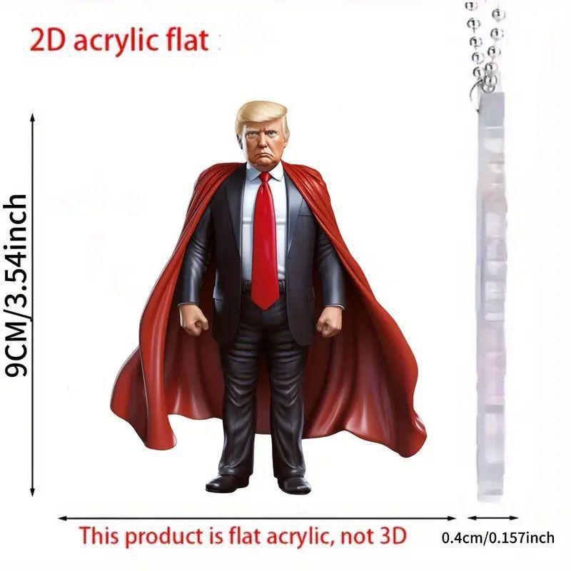 Новый мультяшный милый кулон Трампа акриловый плоский автомобильный кулон рюкзак украшение