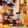 Intriguing Human Skeleton Pumpkin Man Unique Desktop Decorations for Halloween Parties Atmospheric Props Creative DIY Holiday
