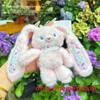 Rabbit Fluffy Plush Pendant Keychain With Flower Design For Accessories Backpack