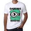 Men’s Vintage Tee Shirt Graphic T Shirt Darling Monster White