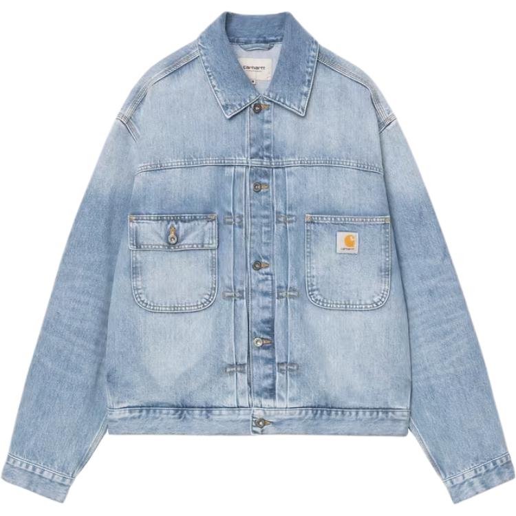 Carhartt WIP Джинсовая куртка SS26 Belmar Толстая Удобная Модная Длинный рукав Унисекс Куртка I036586-01-WU