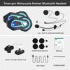 T Max Pro Мотоциклетный интерком Bluetooth шлем гарнитура 6 Riders BT 5.0 1200M FM Motor Interphone Коммуникатор наушники