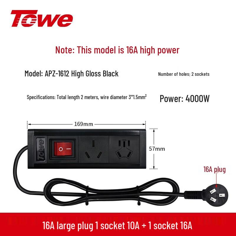 TOWE Heavy-Duty Self-Wiring Power Strip
