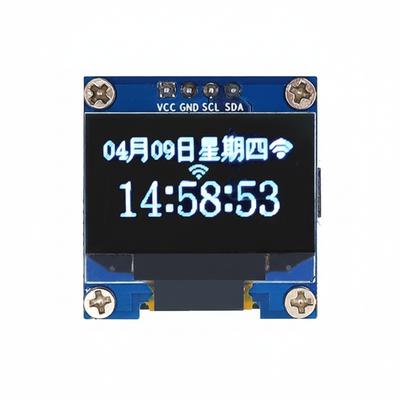 Модуль часов ESP8266 с 0,96-дюймовым OLED-дисплеем, отображением прогноза погоды, Wi-Fi и заводской прошивкой.