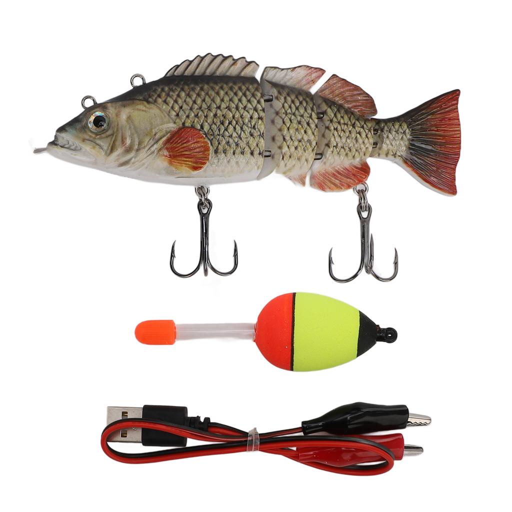 Электронная рыболовная приманка, перезаряжаемая, многосоставная, реалистичная, самоплавающая, со светодиодом