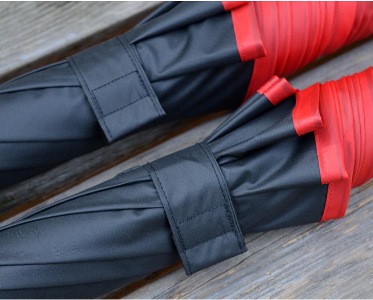 Мужской большой черный зонт для гольфа с длинной ручкой – Настраиваемый бизнес-подарок высокого класса