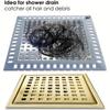 Multi Purpose Bathtub Drain Cover Square Anti-blocking Strainer Shower Drain Strainers  Kitchen