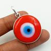 Evil Eye Gemstone 925 Sterling Silver Plated 1pcs Pendent Chris-r177