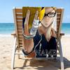 1pc Haikyuu3 Beach Towel with Custom Name, Beach/Swimming/Bath/Picnic/Camping Towel, Suitable for Seaside Beaches
