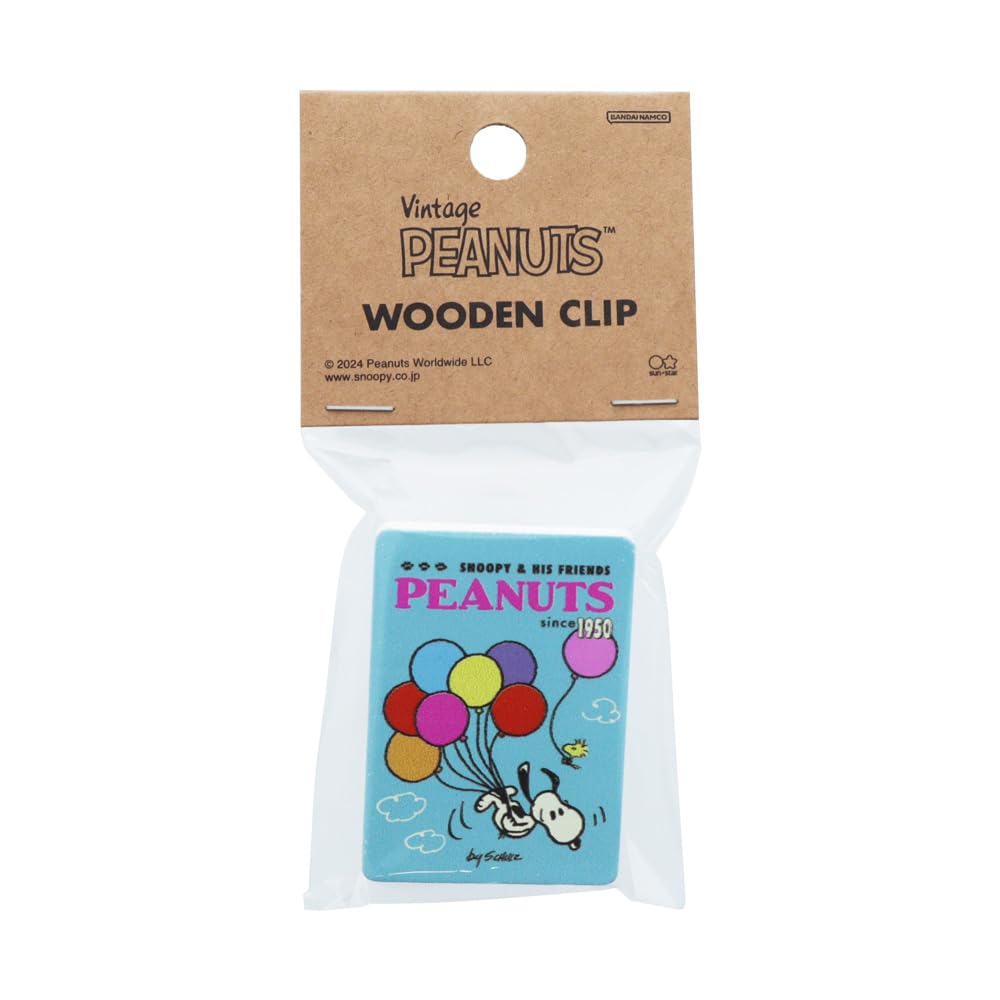 Sunstar Stationery Snoopy Wooden Snoopy Light S3624080 Clip, Peanuts, & Friends, Blue,
