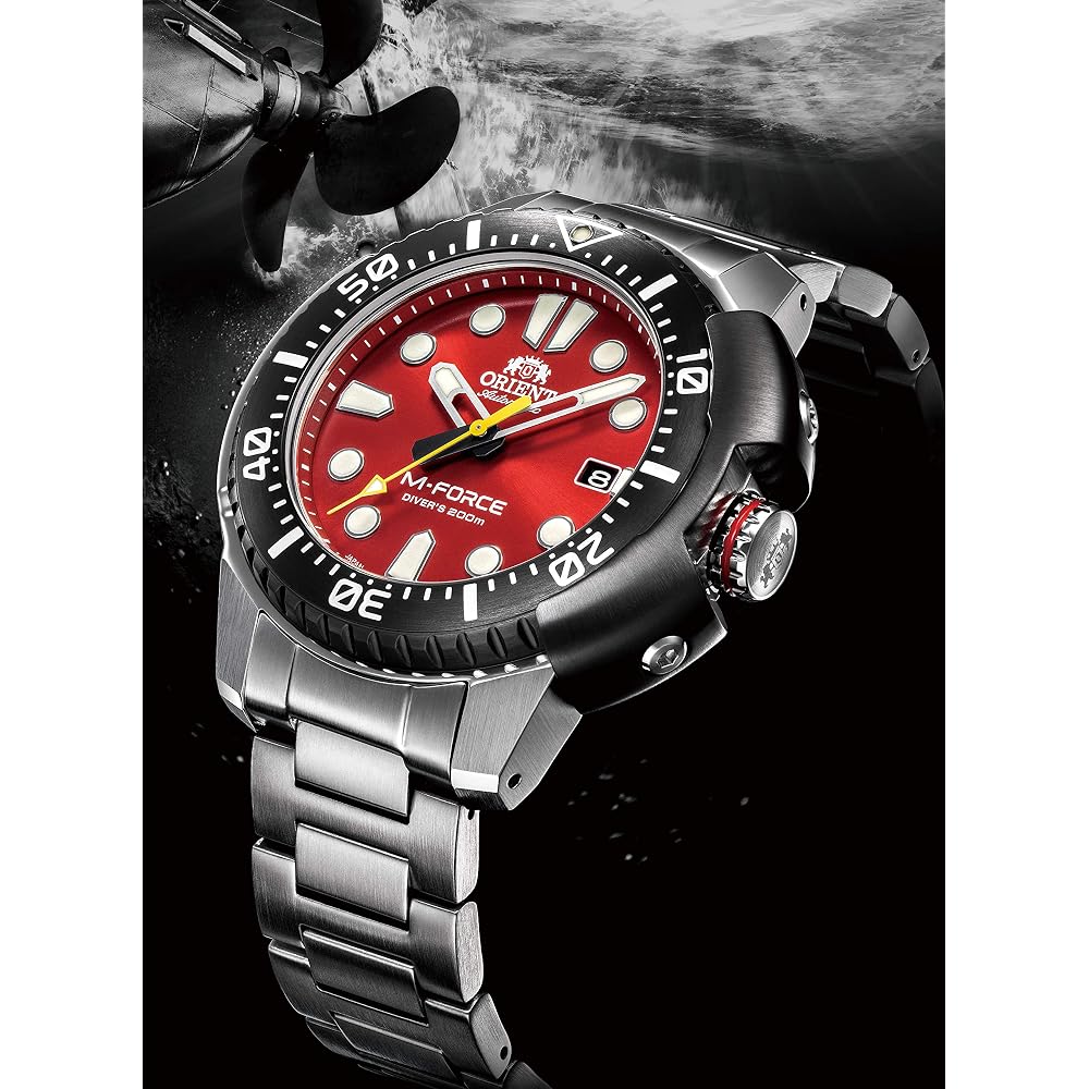 [ORIENT] ORIENT Automatic Watch M-Force Mechanical Automatic with Domestic Manufacturer's Warranty, 200m Water Resistant for Scuba Diving, RN-AC0L02R,