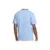 Nike T Shirts Men's Blue Crew Neck Moderate Straight Fit (Unisex) T-Shirts DB3194 496