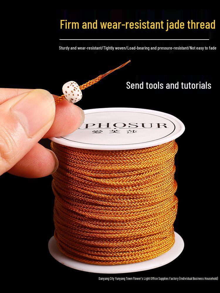 Вэньвань Неэластичный Ручной работы Нефритовый Макраме Буддийский Молитвенный Четки Браслет Шнур