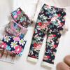 Children's Leggings Baby Girls Thin Fleece Pants Kids Floral Rose Red Camouflage Pants Girls Trousers