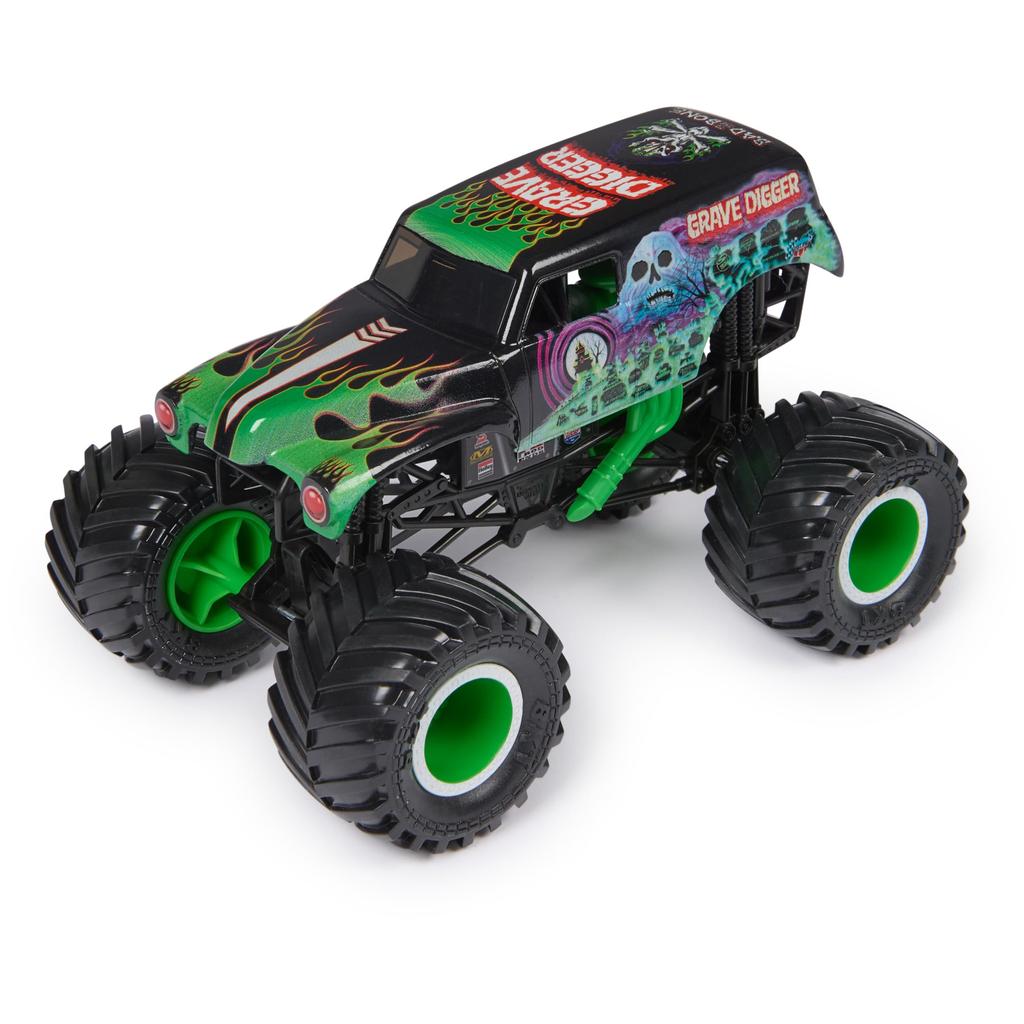 Official Monster Jam Grave Digger Monster Truck Collectible Diecast Vehicle, 1:24 Scale, Kids Toy, Ages 3+