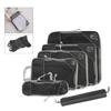 Portable Mesh Visual Luggage Compressible Suitcase Bags Packing Cubes 3/6 Pieces With Shoe Bag Travel Storage Organizer Set