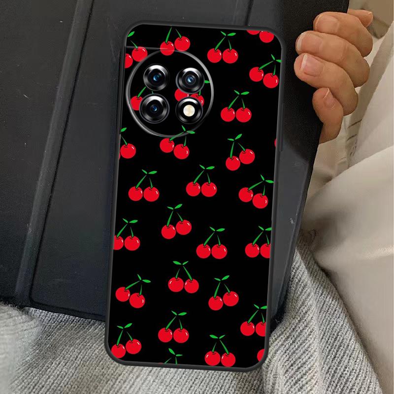 Cherry Pattern Case For OnePlus 13T 10T 8T 10R 12R 13R 15 13 12 11 10 9 Nord CE 5 2 3 4 Lite N20 N30 Cover