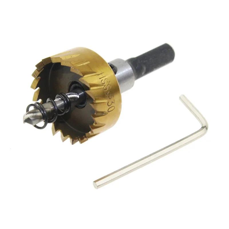 5 шт./лот HSS титановая кольцевая пила твердосплавный наконечник сверло комплект 16/18.5/20/30 мм металлический сплав сверло для алюминиевых дверей и окон отверстие