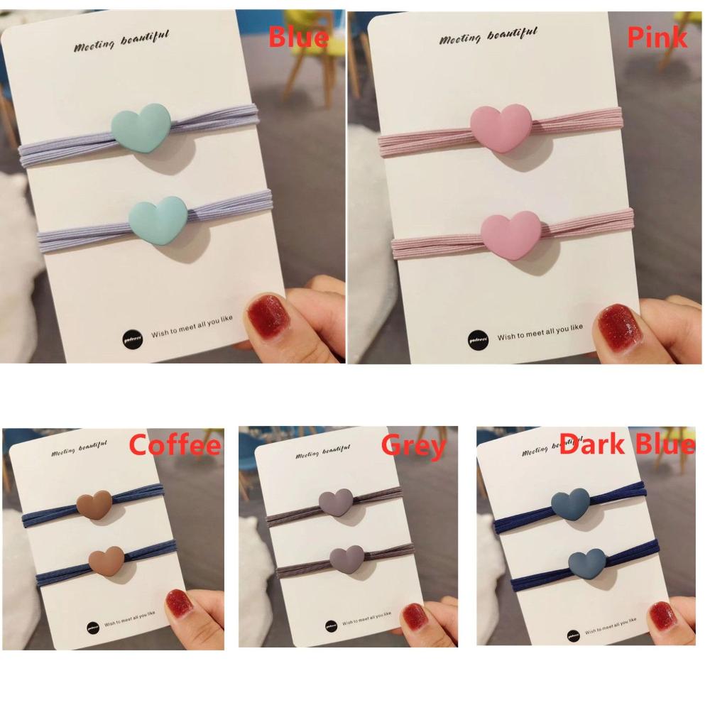 Gift Hair Accessories Women Hair Tie Rope Hair Ring High Elastic Heart-shaped