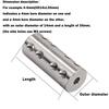 1pcs Long Rigid Coupling Bore 4/5/6/6.35/7/8/10mm 45# Steel Motor Shaft Connecting Connection Coupler for 3D Printers Motor