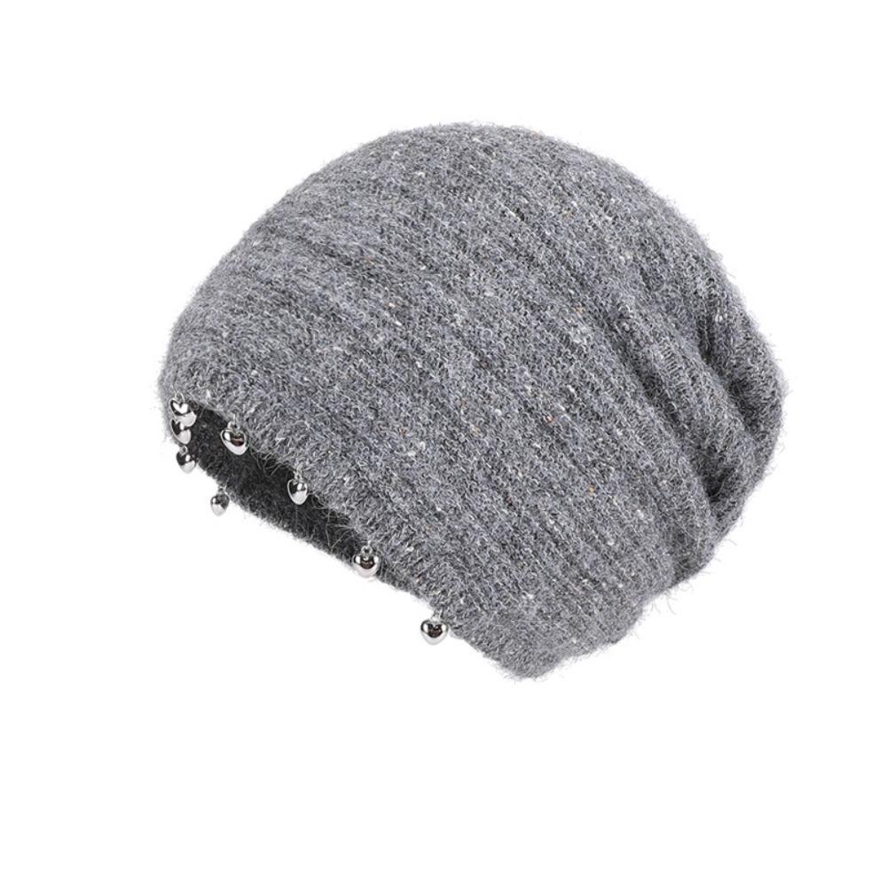 Soft Knitted Slouchy Hat Thickened Knit Hat High-End Feel Slouchy Beanie Hat Casual Wear