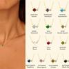 Women's Jewelry Straps Birthstone Zirconia Vintage Literary Necklace Collarbone Chain High Color Retention Necklace