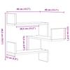 2 Pieces Wall Mounted Shelf for Bathroom, Living Room and Entrance Decorative Storage Rack, 40x40x49.5cm
