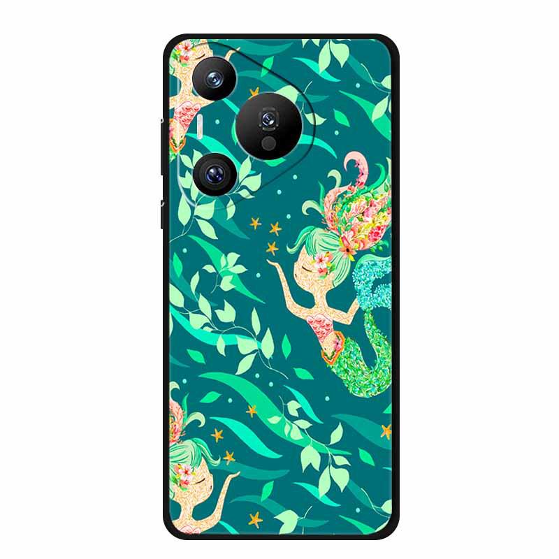 Чехол для телефона Huawei Pura 70 Pro с тиснением и цветной покраской, с текстурой высокого качества - 1 шт.