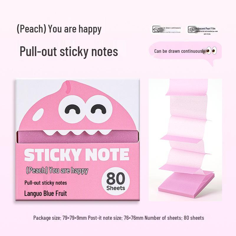 Blue Fruit Fun Tomato Extract Transparent Pearlescent Sticky Notes – High-Value, Student-Friendly.