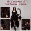 Gothic Style Cosplay Props Black Tulle Halloween Costume Harajuku Witch Broom  Cosplay Events